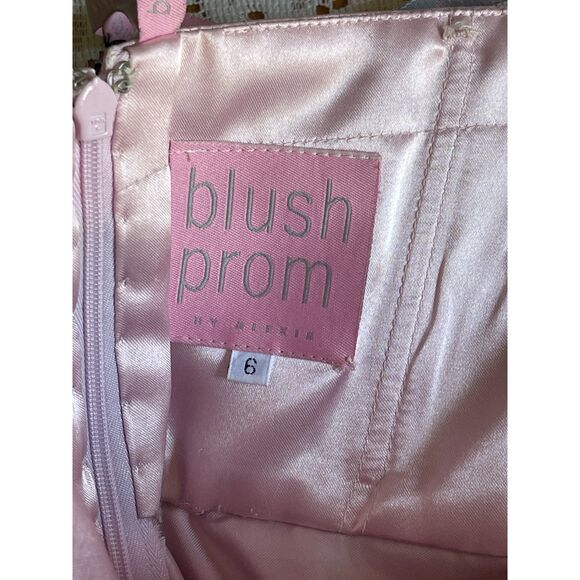 Blush Prom by Alexa Dress Formal Bridesmaid Prom Evening Gown Black/Pink Size 6 - Picture 10 of 14